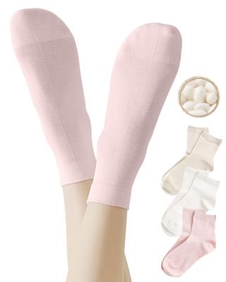 VICHERIA Silk Socks Conditioning Cold Silk Solid Odor Deodorizing Women's [Air Protection, Silk, Stuffy, Relief] Socks, Color, Layerable, Warmth,