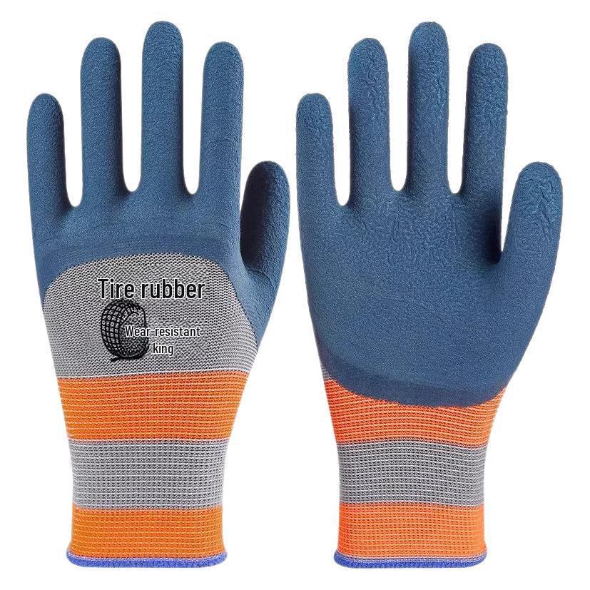 Lateksowe Rękawice Ochronne Antypoślizgowe i Odporne do Pracy i Budowy