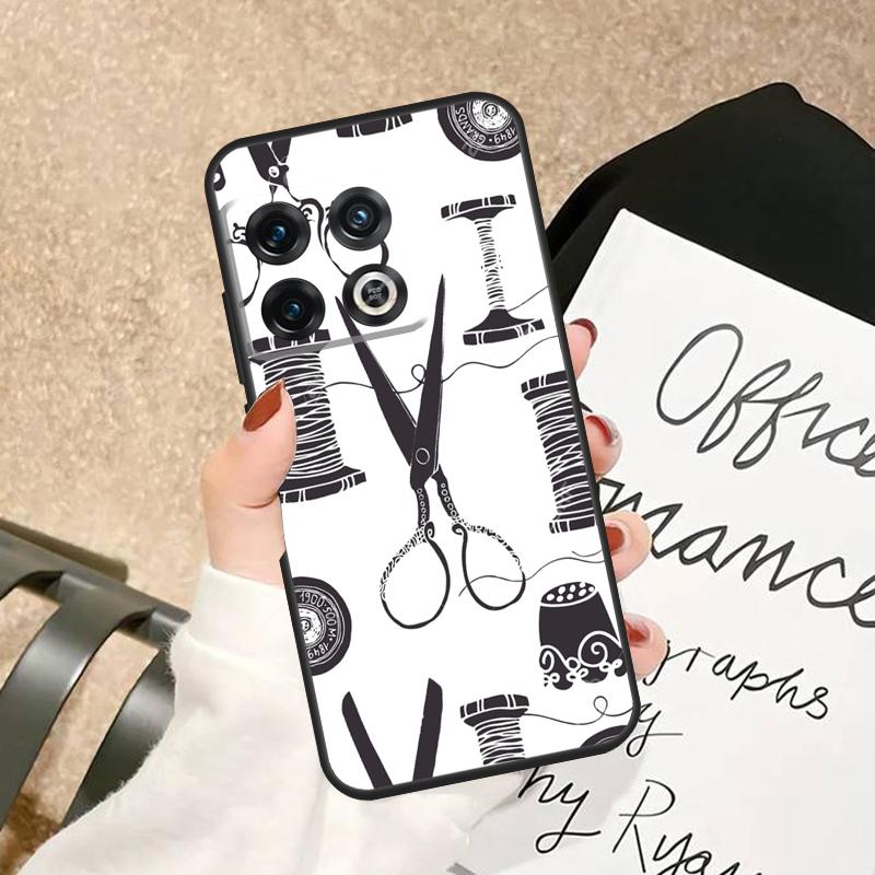 Sewing Scissors Buttons Case For OnePlus 15 15R 13 13R 13T 12 12R 11 10 Pro 8T 10T Nord 5 CE 2 3 4 Lite N20 N30 Cover