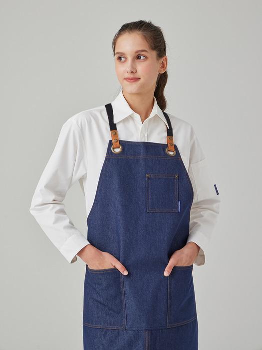 GONG APRON ALL-IN-ONE (DENIM) MARRON