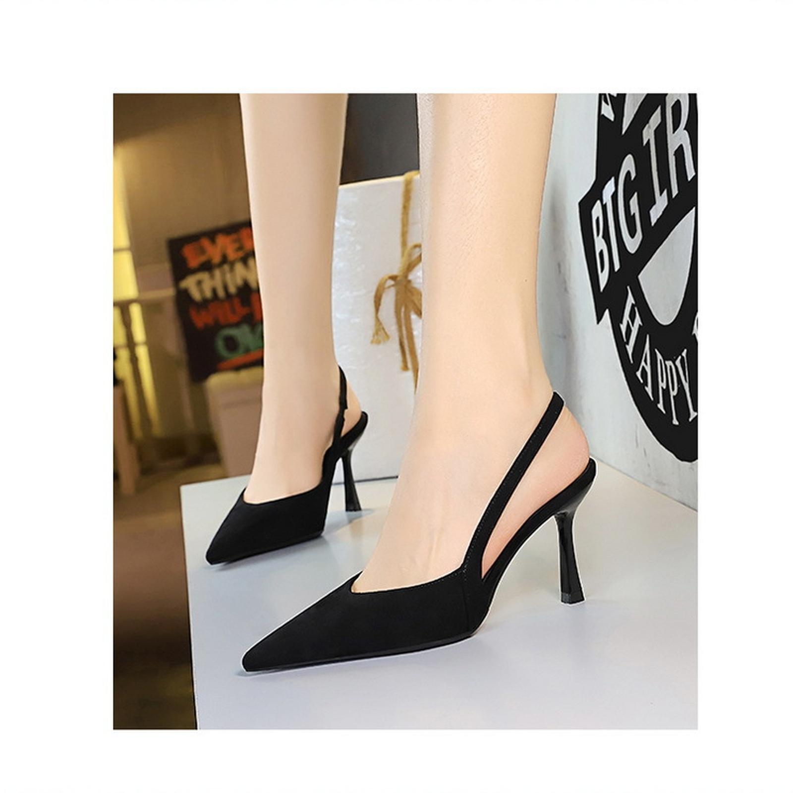 Women s Leopard Print Cutout Pointed Toe Stiletto Party Pumps 37