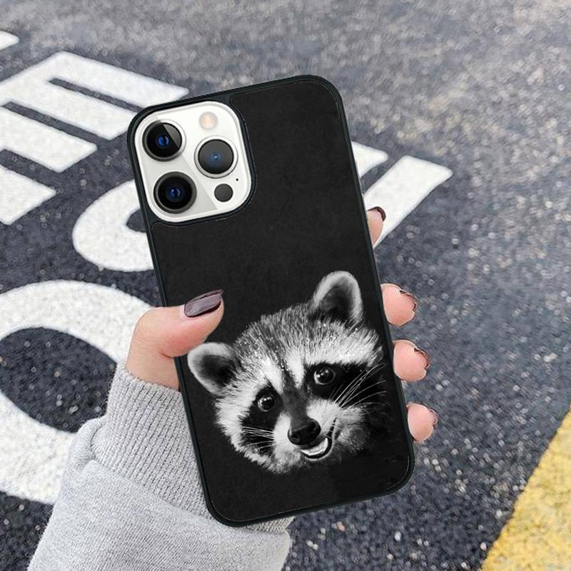

Meme Raccoon Funny Pose Unique Phone Case for iPhone 17 16 15 14 13 12 11 Series Pro Max Plus Double Layer Protection iphone 14 Plus