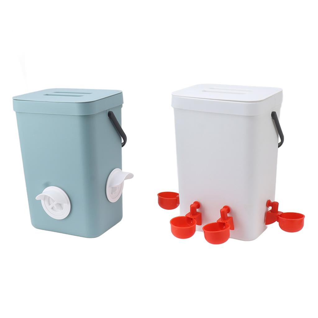 Chicken Feeder Water Dispenser Automatic Poultry Breeding Watering Feeding Container Set