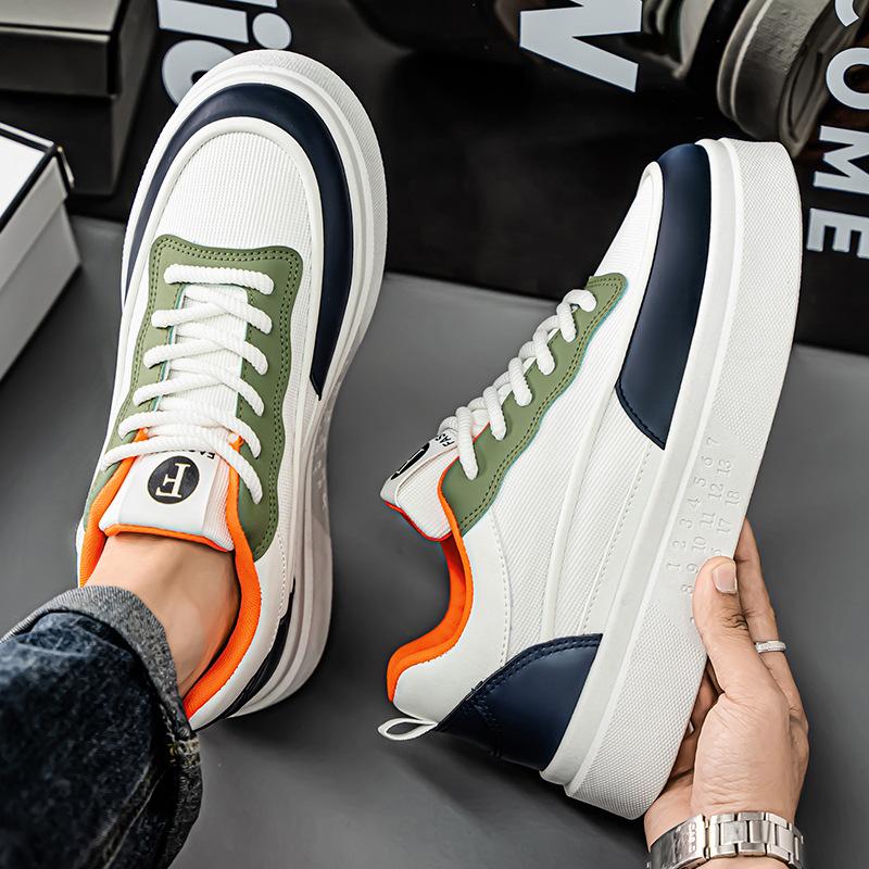Men's Shoes Spring New Breathable White Shoes Sports Casual Shoes Men's Trendy Brand Niche Non-slip Wear-resistant Shoes