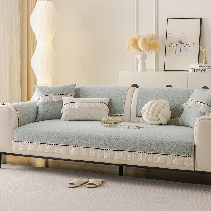 French Sofa Cushion, Universal In All Seasons, Non-Slip Seat Cushion  New Cream Wind High-End Straight Row Sofa Cover