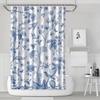 Christmas Shower Curtain Winter Snowman Xmas Pine Tree Shower Curtains For Bathroom Decor Waterproof And Mildew Resistant