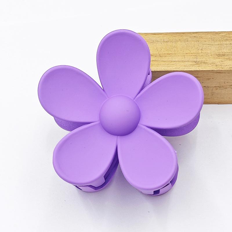 Frosted Flower Claw Hair Clip - Five-Petal Sunflower Updo Accessory