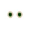 New Fashionable Elegant Temperament Green Zircon Earrings for Women Vintage Luxury Party Wedding Jewelry Gifts Daily Wear