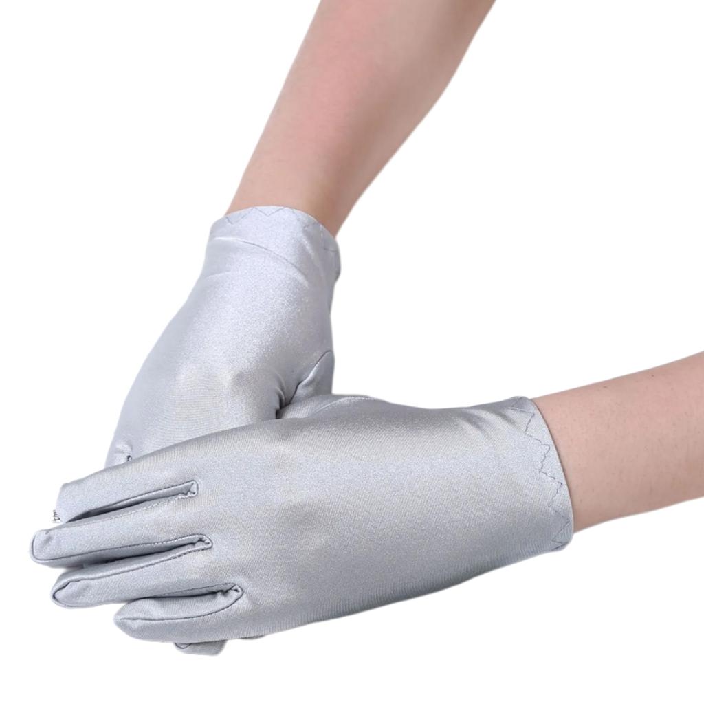 1pair Luxurious Display Gloves Elegant Brown Ceremony Mittens Sunscreen Mittens for Ceremonial Etiquette