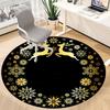1pc Winter Wonderland Chair Carpet for Office, Indoor Non Slip Washable Polyester Fiber Carpet,