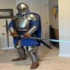 Helkropps Barbuta Rustning Mesterverk av Middelalderbeskyttelse Ridder Full Plate Rustning for Cosplay LARP Kostyme
