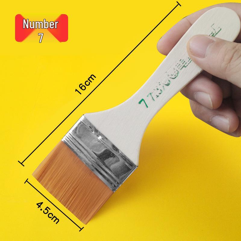 Nylon Bristle Short Handle Brush for Oil & Acrylic Painting - 12 Models for Hand-Painted Walls and Large Areas