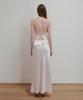 Aobteu Balloon Detail Satin Skirt - White