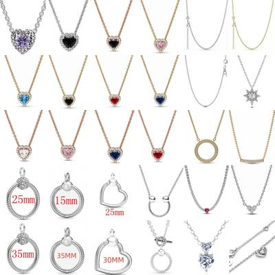 Valentine's Day Gift Handmade High Fashion Jewelry 925 Silver Colored Zircon Necklace for Women