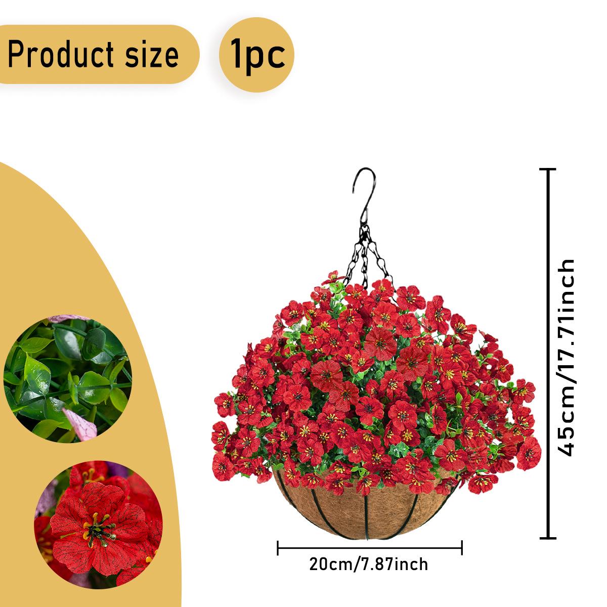 

Spring Violet Eucalyptus Hanging Basket Pendant for Home Decoration