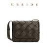 Borsa a Spalla in Pelle Intrecciata Donna Uomo - Borsa a Tracolla Compatta in Morbida Pelle di Mucca Con Chiusura
