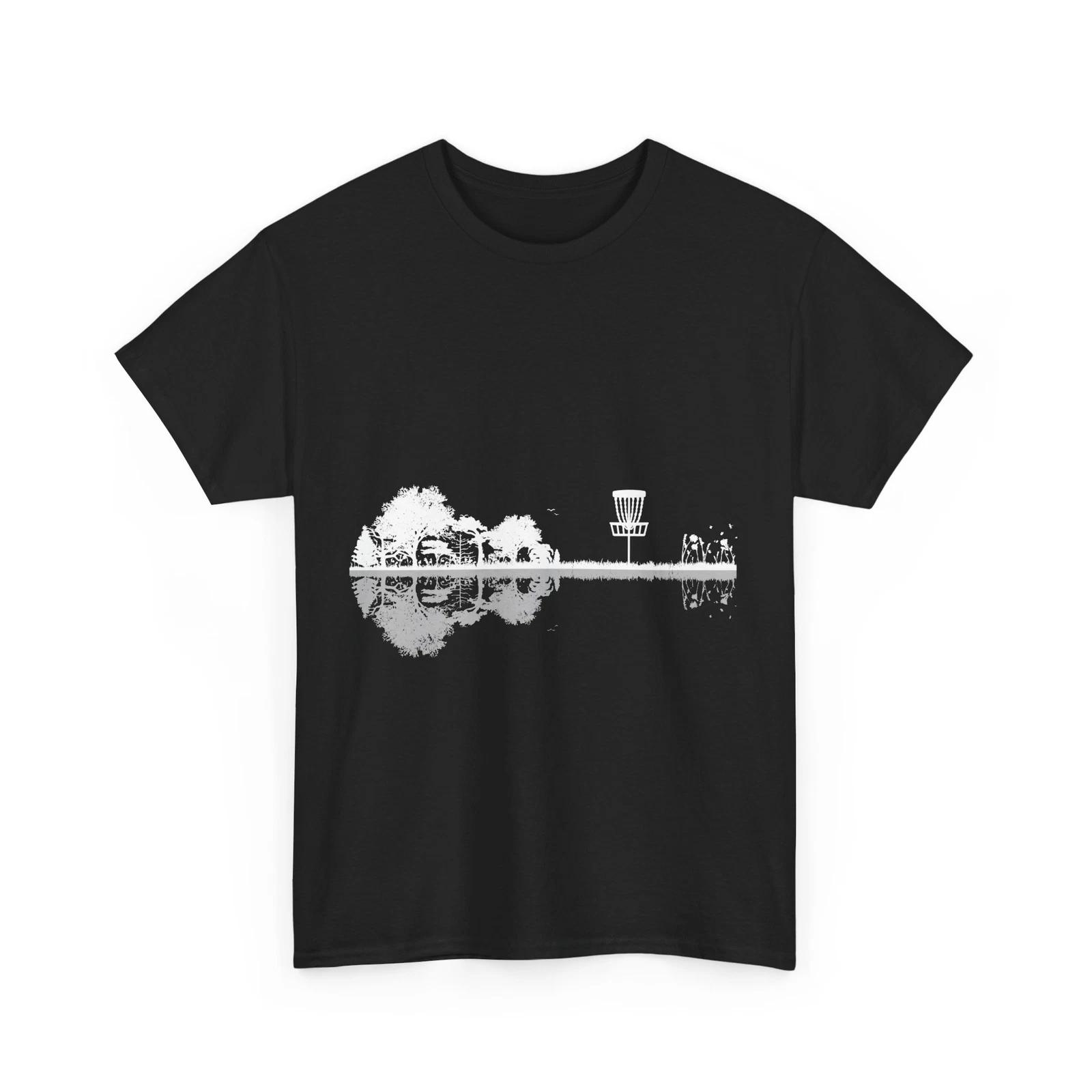 Disc Golf Shirt, Disc Golf Guitar Trees Tshirt, Disc Golfing Lovers Shirt S
