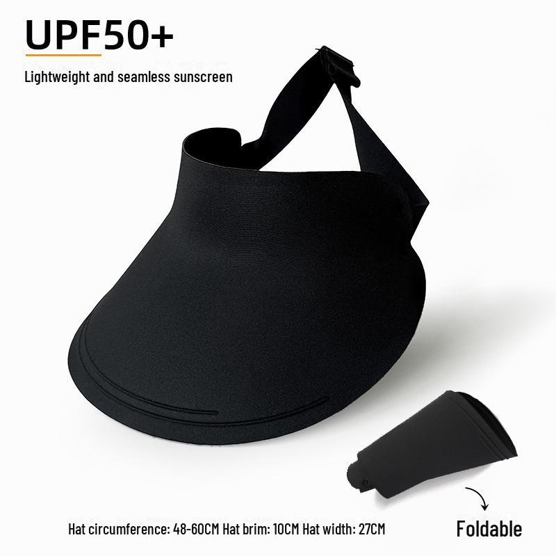 Women's Seamless Sun Protection Hat: Large Brim, Hollow Top for Cycling In Spring and Summer