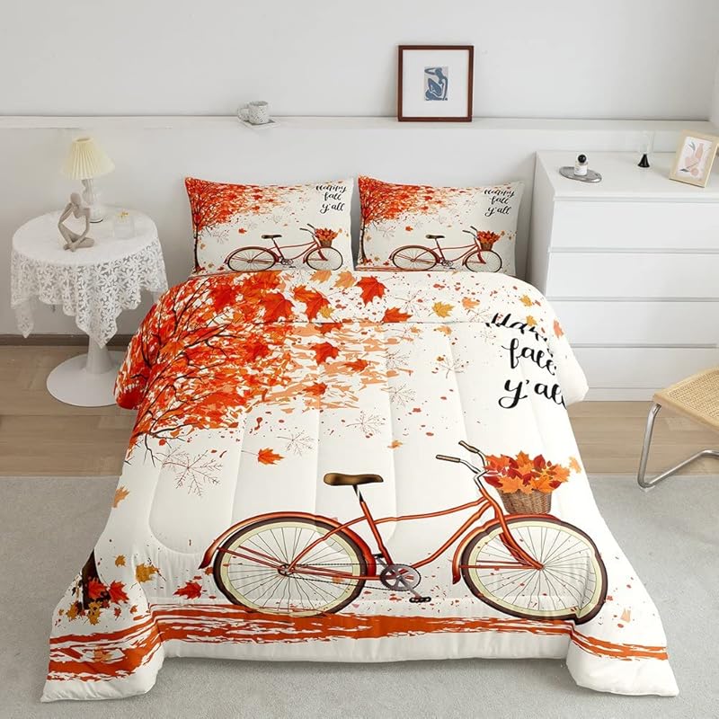 Høst Gresskar Landlig Gårdshus Lønneblad Solsikke Dynesett Thanksgiving Kalkun Gutt Jente Voksen Romdekorasjon