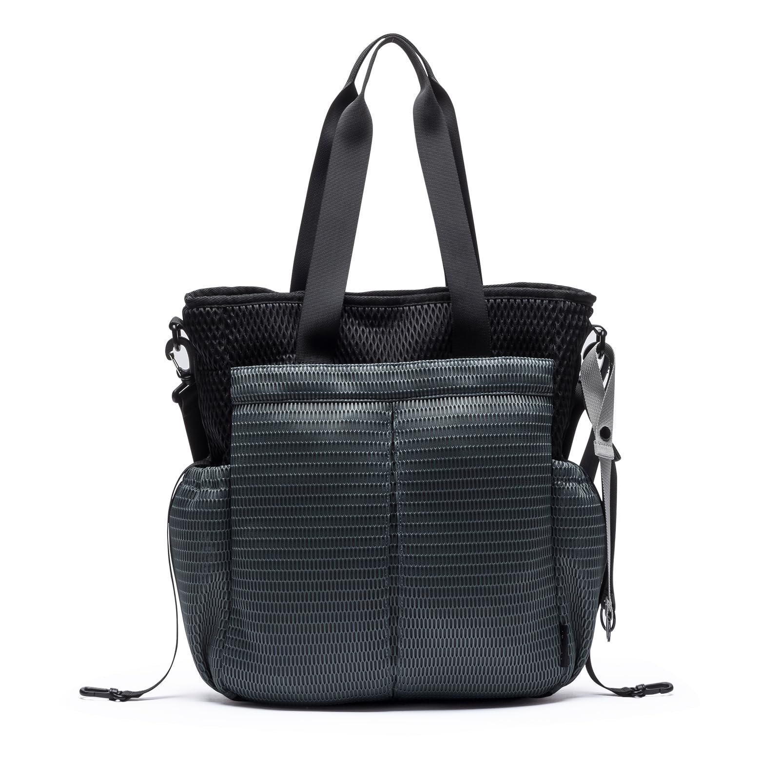 

Edita Tote Backpack for Men and Women, 3-Way Diaper Bag, Lightweight, Large Capacity, Machine Washable, Mesh, Dia Black x Slate Gray, edt-175, for