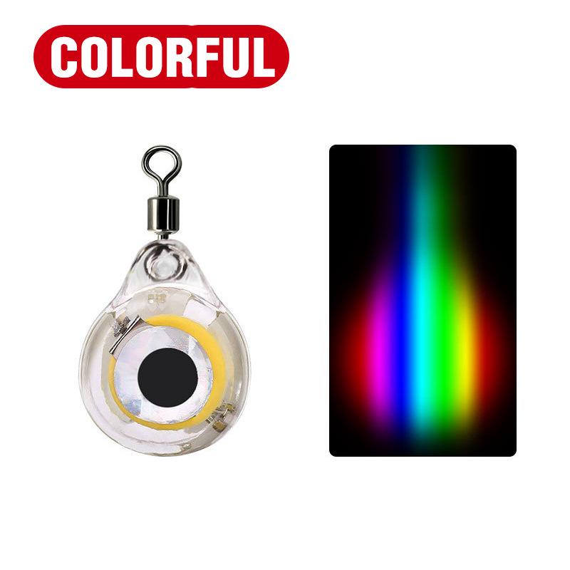 Luminous Five-Color Underwater Fish Eye Attractor Light - Waterproof & Flashing Swivel Bait