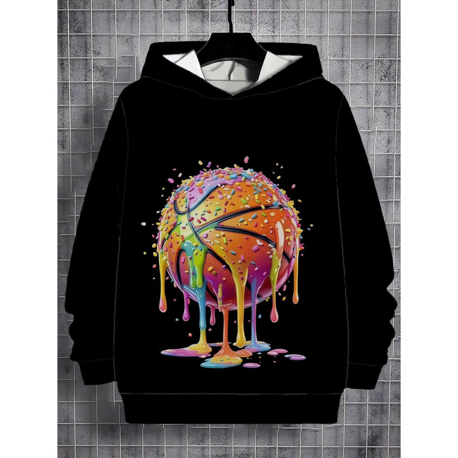 

Дитячий одяг, креативна толстовка з капюшоном з 3D-принтом для хлопчиків, повсякденний спортивний худі з довгим рукавом для хлопчиків 13-14Y