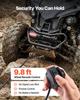 1587 kg Electric Winch, 12V DC ATV/UTV Winch with 5.5 mm x 10 m Synthetic Rope & Wired Remote Control, IP55 Waterproof, Aluminum Housing Fairlead