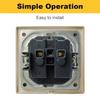 High Quality Elegant EU FR Germany Wall Switches French Sockets for Home Hotel Bathroom Factory Direct Sale