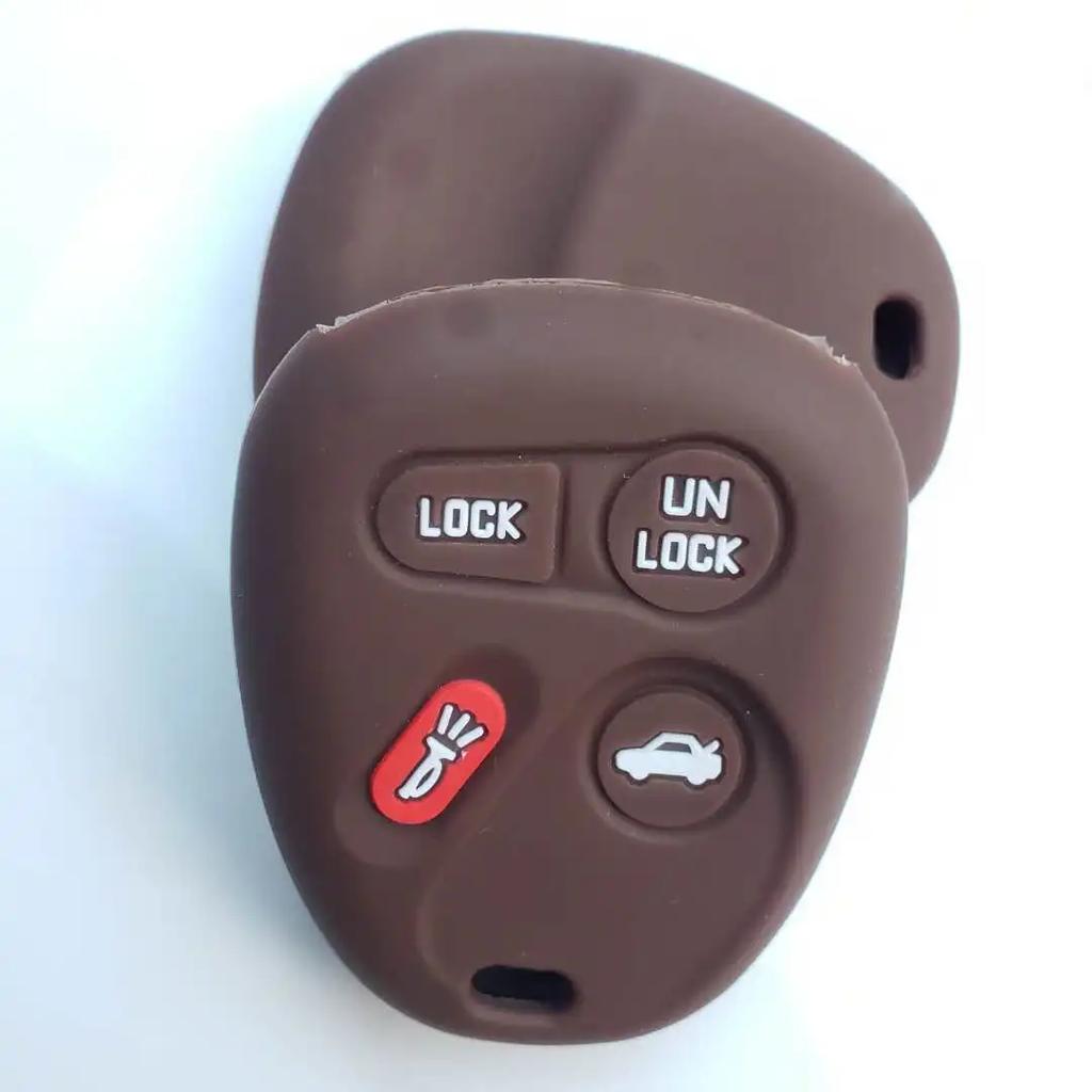 4 Buttons Key Fob Cover Jacket Silicone Key Protector Case For Gmc Buick Lesabre Cadillac Pontiac Chevrolet