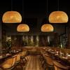 Bamboo Lantern Pendant Lamp Natural Rattan Wicker E27 LED Chandeliers Hand-Woven Lampshades Lighting Fixture Hanging Light
