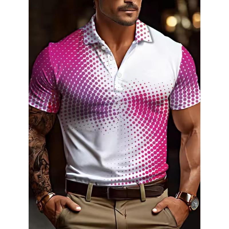 

Летние мужские рубашки поло с графическим принтом геометрии блоков, 3D-печать, мужская одежда, повседневная рубашка с коротким рукавом, свободного кроя оверсайз, топы для пожилых мужчин 6XL