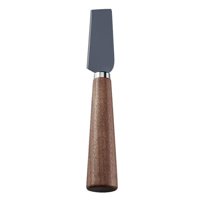Stainless Steel Walnut Handle Cheese and Pizza Knife with Non-stick Coating