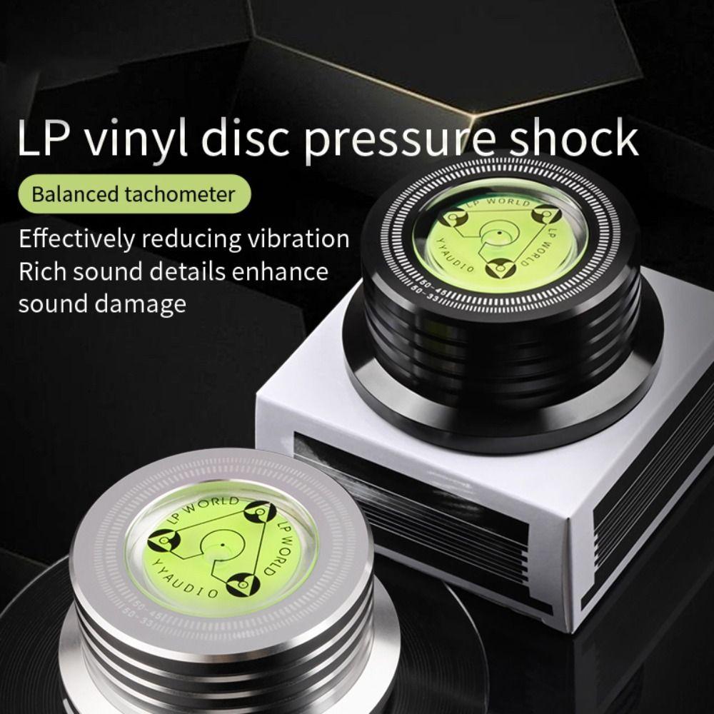 Alloy LP Vinyl Record Player Stabilizer 50Hz Bubble Leveling Record Weight Stabilizer Enhance Experience Phono Disc Stabilizer