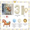 Cartoon Horse Shaped Birthday Balloon Set 0-9 Digital Aluminum Film Balloon for Birthday Party Anniversary Decoration Balloon