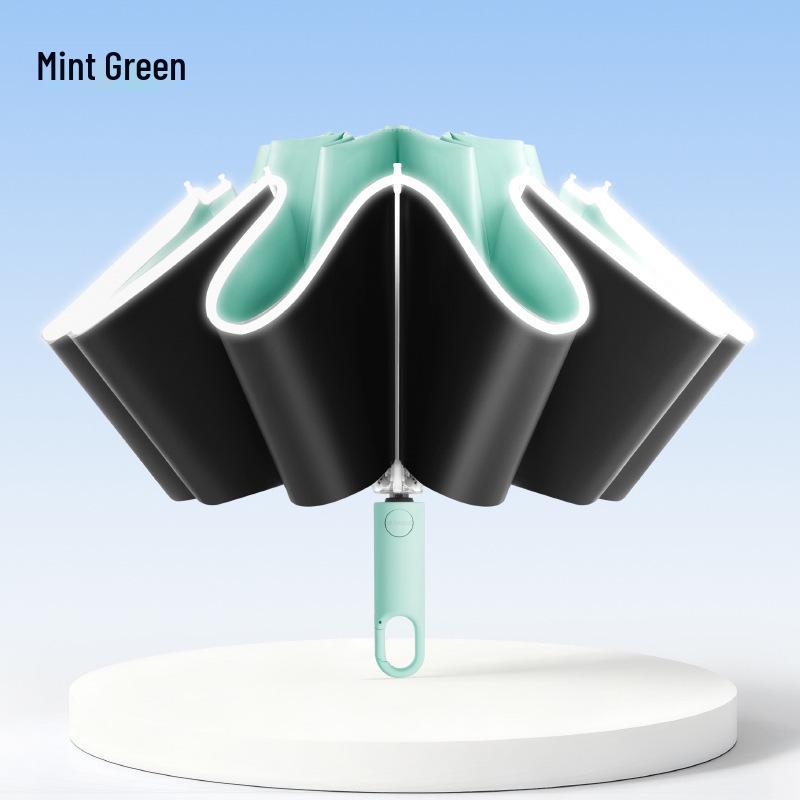 Sun & Rain 16-Rib Reverse Windproof UV Protection Umbrella