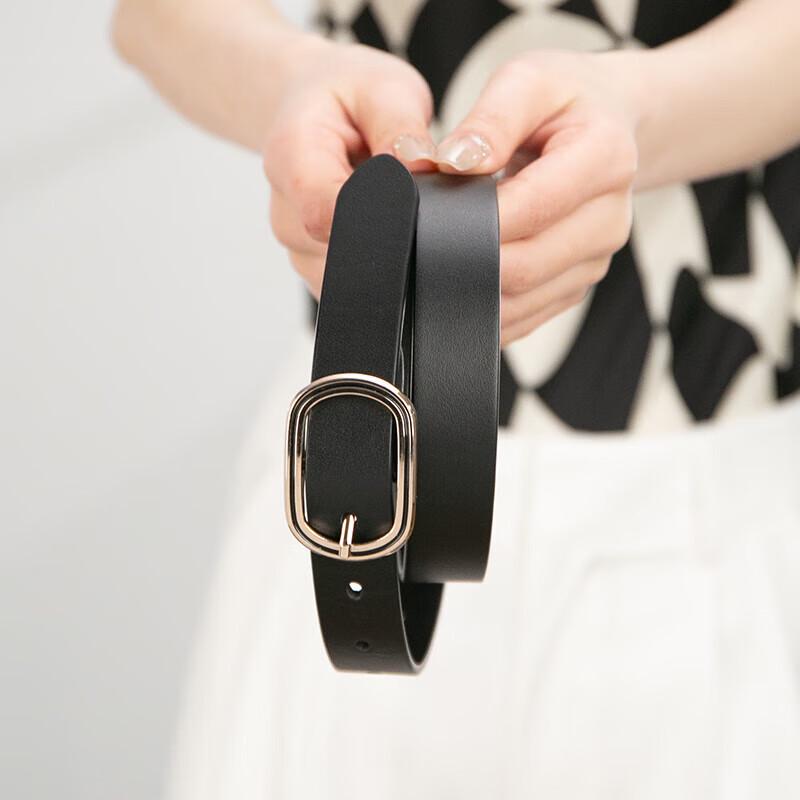 Women's Fashion Leather Round Buckle Belt