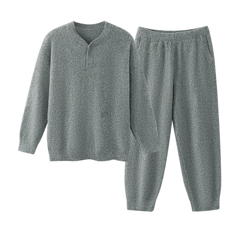 Women s Anti-Mite Soft Fleece Two-Piece Pajama Set M