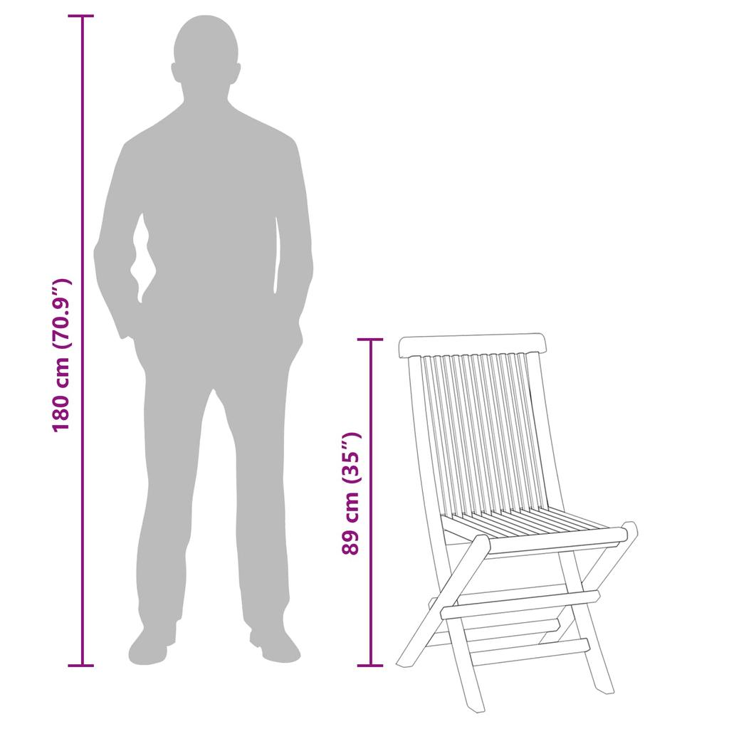 Garden Bistro Set 3 Pcs Natural Solid Wood Teak