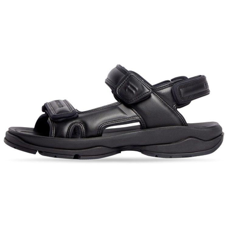Balenciaga Tourist Sandals `Black Technical Material`