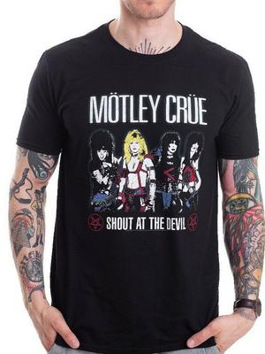 MOTLEY CRUE T-shirt Shout At The Devil Licensed Concert Slim Fit Tee New Unisex T-Shirt