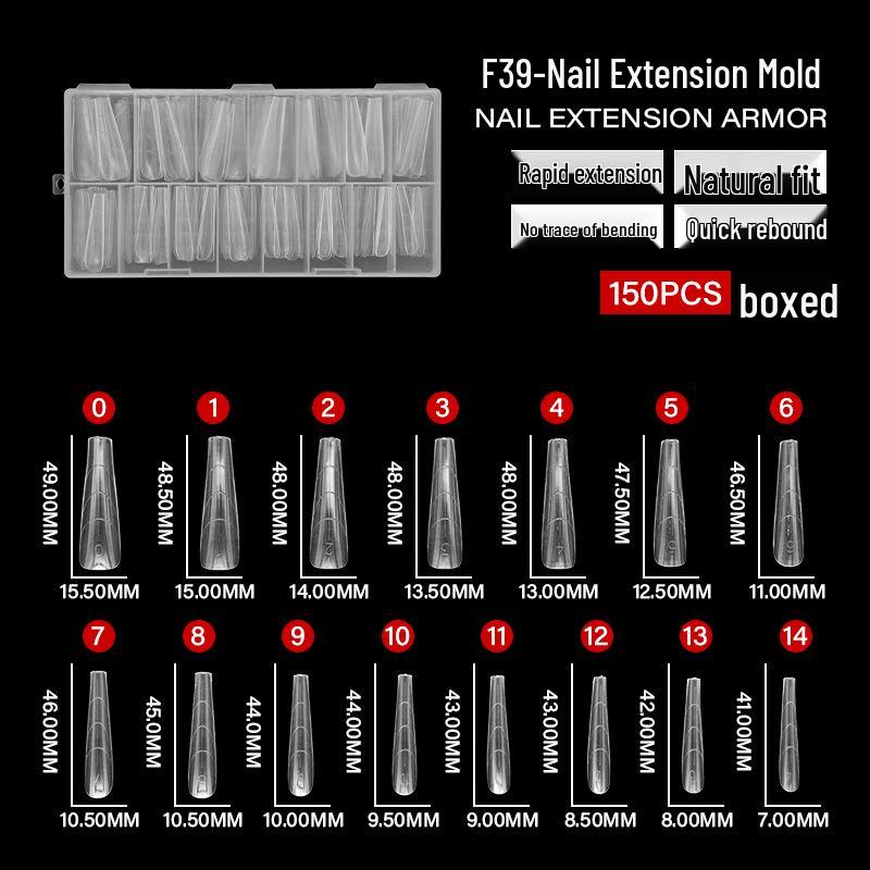 150-Piece Nail Art Crystal Extension Gel Polish Mold Set for Quick Nail Tips
