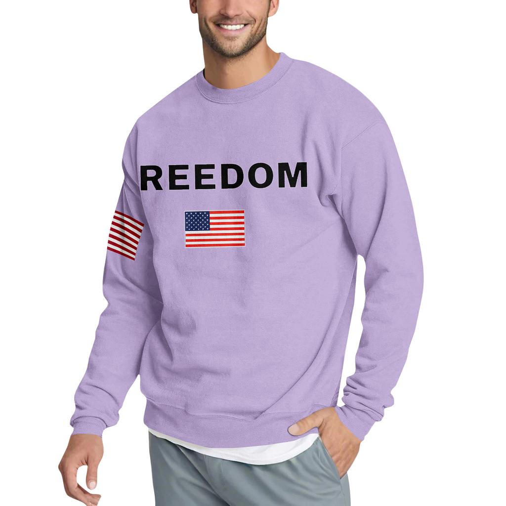 Casual Letter Print Men's Loose Sweatshirt