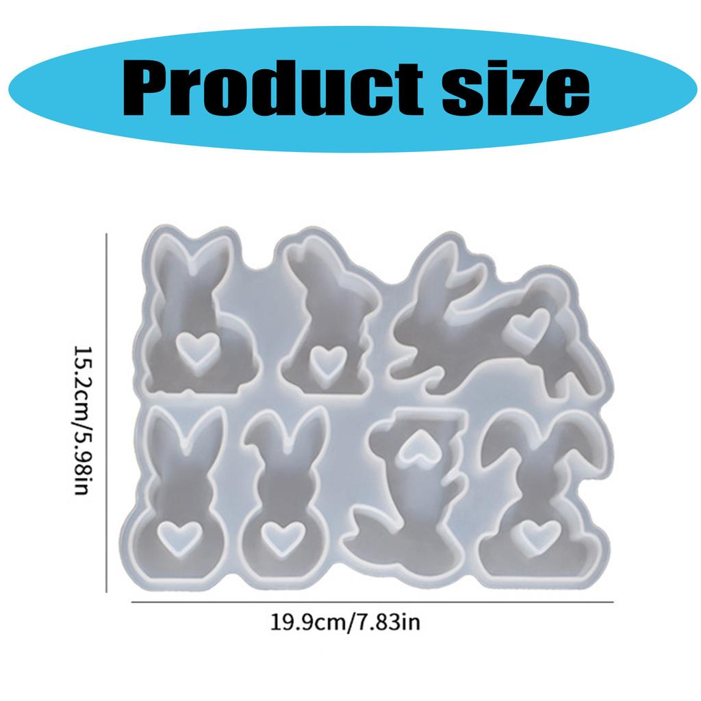 Silicone Candle Making Moulds Easter Rabbit Mold Hand-Making Supplies Silicone Texture for Craft and Home Decorations