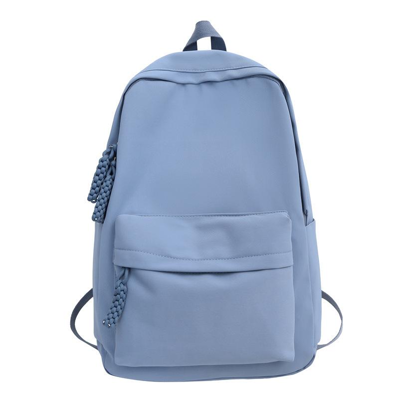 

Casual backpack Female student backpack Lightweight burden reduction Anti-splashing water College student simple schoolbag синий