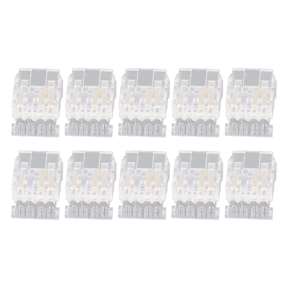 10pcs Transparent LED Strip Connectors 10mm Solderless LED Connectors  Home Use