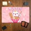 Kawaii Neko Ramen Cat Pink Cute Gaming Mouse Pad Playmat 24"X14" MTG TCG Office Desk Mat for Work Game PC Laptop Carpet MousePad