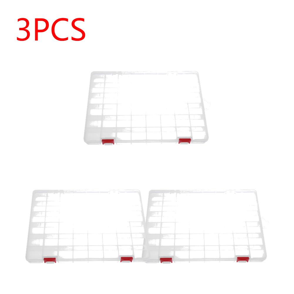 Transparent 48 Grids Plastic Fishing Tackle Box Fishing Lures Bait Hooks Storage Box Case Container Organizer Collection Tools