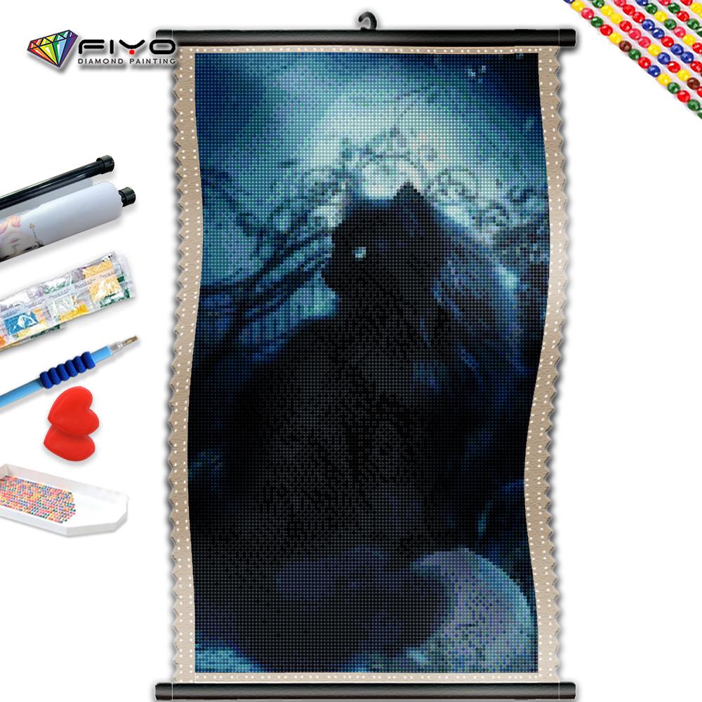 

5D DIY Рамка Алмазная картина Черный кот Полный дрель Квадратный скелет Вышивка крестом Мозаика Животный Декор для дома