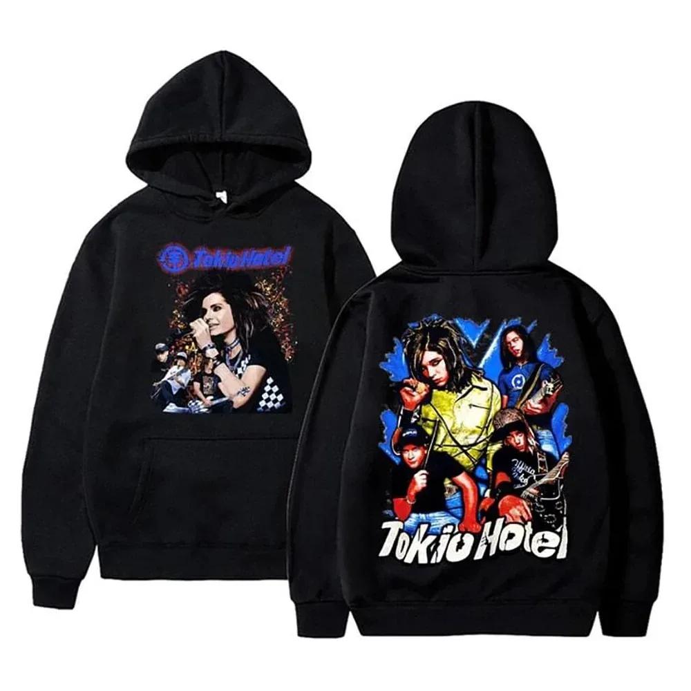 Kaulitz 89 Tokio Hotel Hoodies Rock Band Pullovers Bill Kaulitz Print Sweatshirt Hoodie Y2k Streetwear Tokio Hotel Sweatshirts