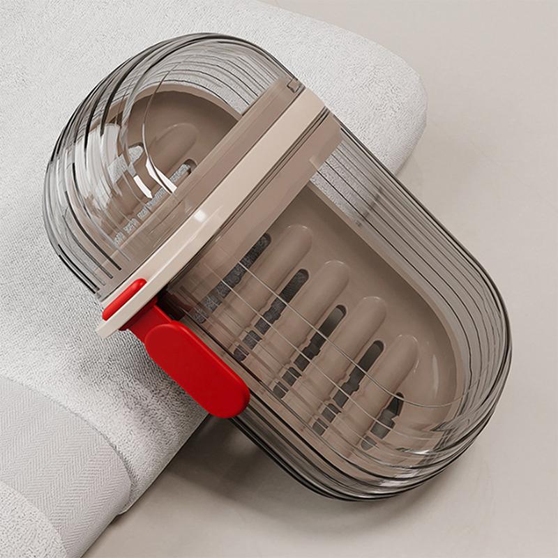 Travel Soap Dish With Drain Water Bathroom Supplies Portable Gadgets For Traveling Holder Container Accessories Home Storage Box